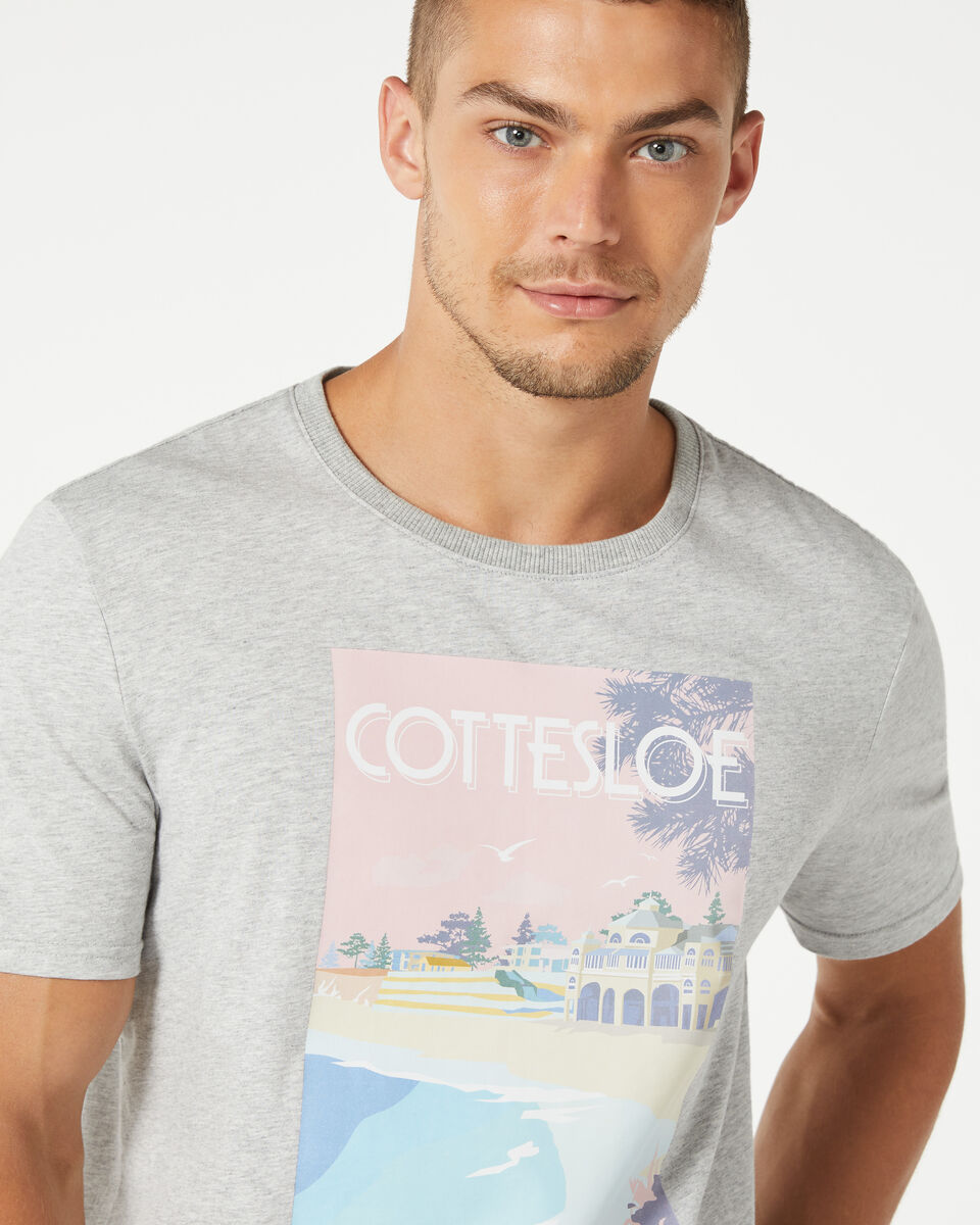 Cottesloe T-Shirt, Grey Marle, hi-res